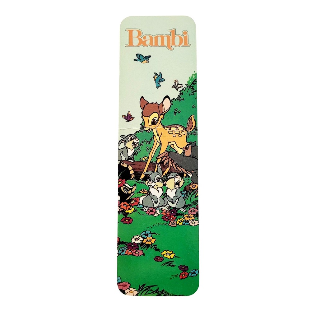 Vintage 80s Bambi Thumper Flower Owl Bookmark - Disney - One Stop Posters 26-085